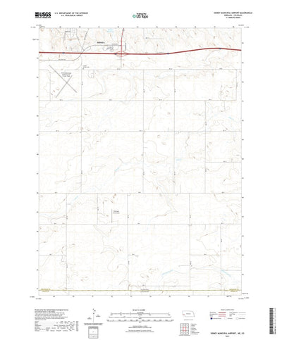 United States Geological Survey Sidney Municipal Airport, NE (2021, 24000-Scale) digital map
