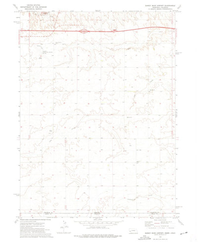 United States Geological Survey Sidney Municipal Airport, NE-CO (1972, 24000-Scale) digital map