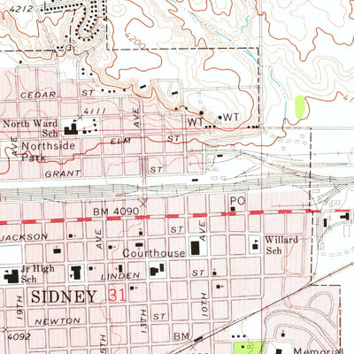 United States Geological Survey Sidney, NE (1972, 24000-Scale) digital map