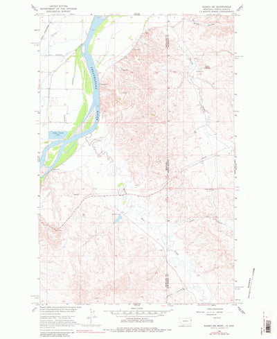 United States Geological Survey Sidney NE, MT-ND (1966, 24000-Scale) digital map