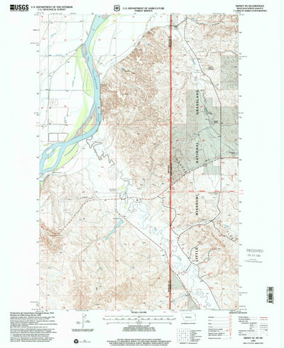 United States Geological Survey Sidney NE, MT-ND (1997, 24000-Scale) digital map
