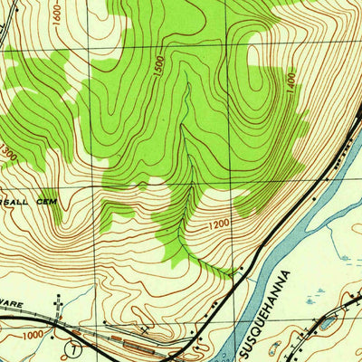 United States Geological Survey Sidney, NY (1945, 31680-Scale) digital map