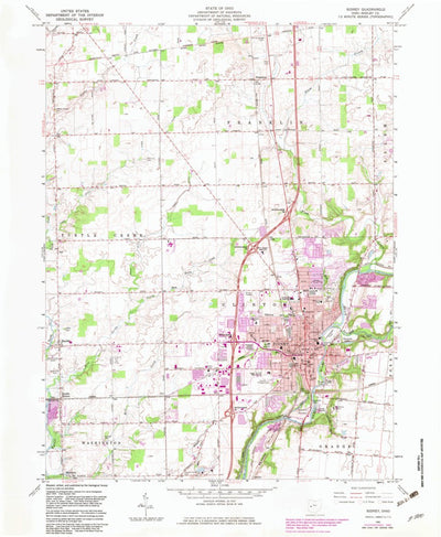 United States Geological Survey Sidney, OH (1961, 24000-Scale) digital map