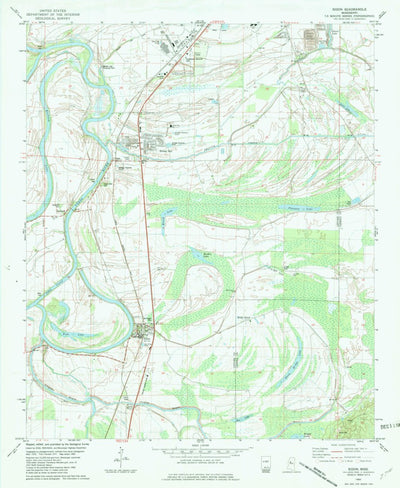 United States Geological Survey Sidon, MS (1982, 24000-Scale) digital map