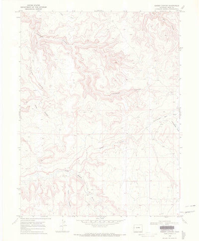 United States Geological Survey Sieber Canyon, CO (1968, 24000-Scale) digital map