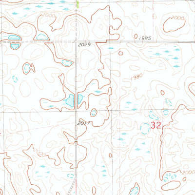 United States Geological Survey Siebold Lake, ND (1981, 24000-Scale) digital map