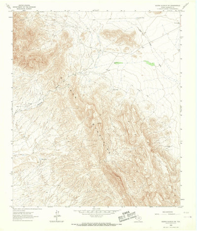 United States Geological Survey Sierra Blanca SW, TX (1964, 24000-Scale) digital map