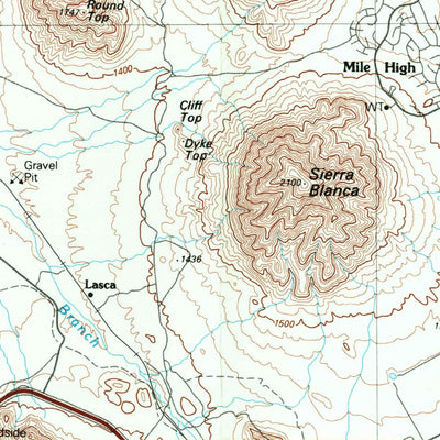 United States Geological Survey Sierra Blanca, TX (1985, 100000-Scale) digital map