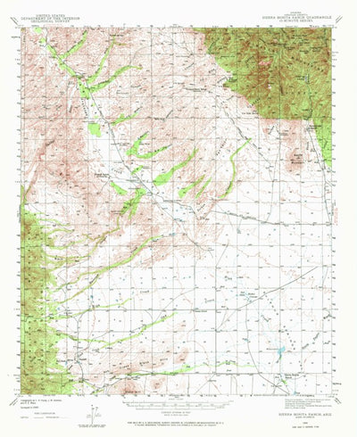 United States Geological Survey Sierra Bonita Ranch, AZ (1940, 62500-Scale) digital map