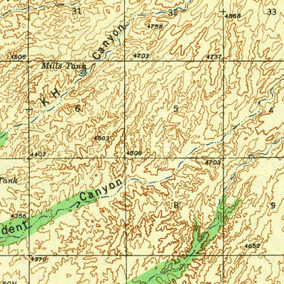 United States Geological Survey Sierra Bonita Ranch, AZ (1943, 62500-Scale) digital map