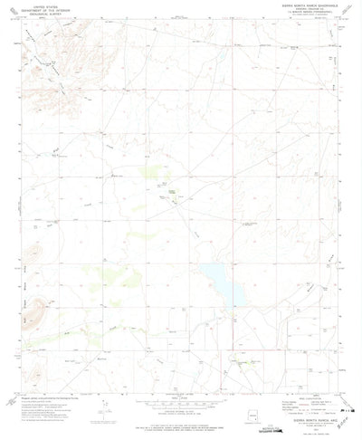 United States Geological Survey Sierra Bonita Ranch, AZ (1972, 24000-Scale) digital map