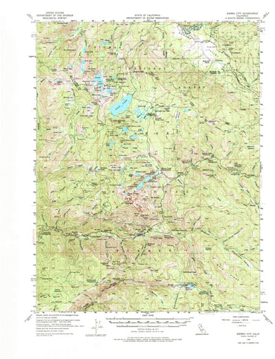 United States Geological Survey Sierra City, CA (1955, 62500-Scale) digital map