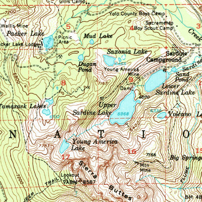 United States Geological Survey Sierra City, CA (1955, 62500-Scale) digital map