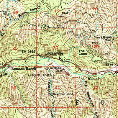 United States Geological Survey Sierra City, CA (1955, 62500-Scale) digital map