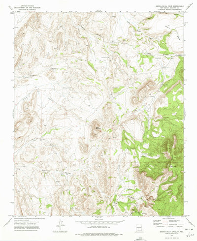 United States Geological Survey Sierra De La Cruz, NM (1972, 24000-Scale) digital map