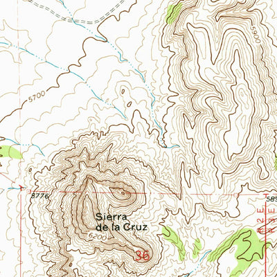 United States Geological Survey Sierra De La Cruz, NM (1972, 24000-Scale) digital map