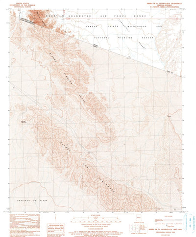 United States Geological Survey Sierra De La Lechuguilla, AZ (1990, 24000-Scale) digital map