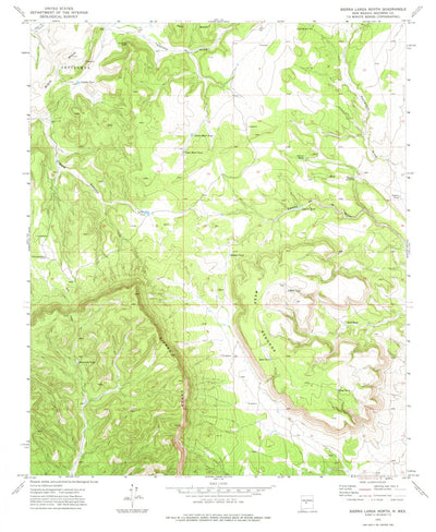 United States Geological Survey Sierra Larga North, NM (1972, 24000-Scale) digital map