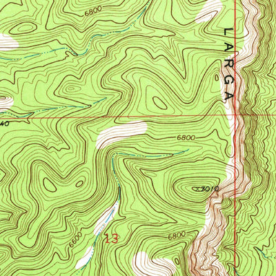 United States Geological Survey Sierra Larga North, NM (1972, 24000-Scale) digital map