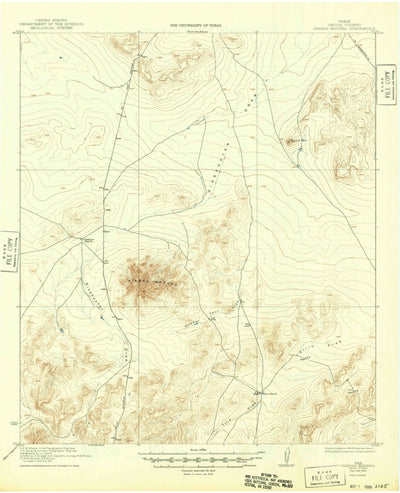 United States Geological Survey Sierra Madera, TX (1923, 62500-Scale) digital map