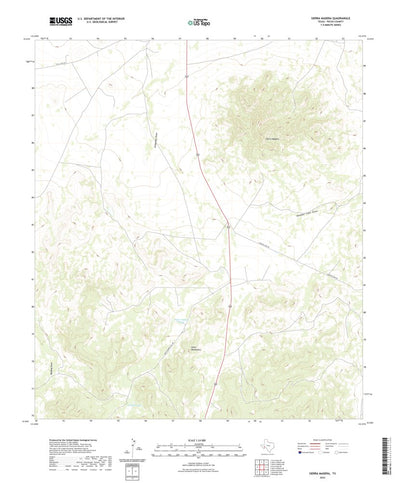 United States Geological Survey Sierra Madera, TX (2022, 24000-Scale) digital map