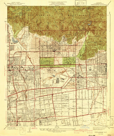 United States Geological Survey Sierra Madre, CA (1941, 24000-Scale) digital map