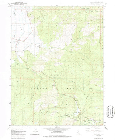 United States Geological Survey Sierraville, CA (1981, 24000-Scale) digital map