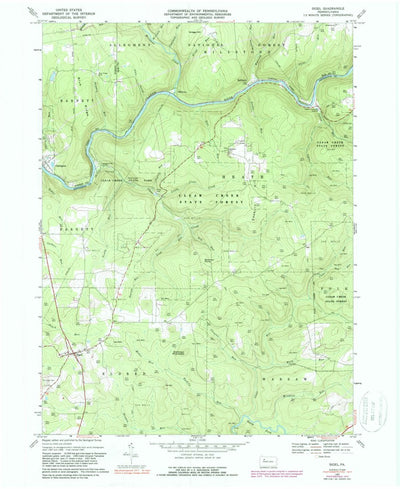 United States Geological Survey Sigel, PA (1967, 24000-Scale) digital map