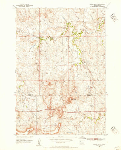 United States Geological Survey Signal Butte, SD (1952, 24000-Scale) digital map