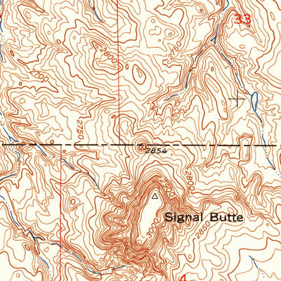 United States Geological Survey Signal Butte, SD (1952, 24000-Scale) digital map