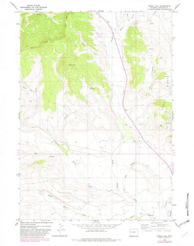 United States Geological Survey Signal Hill, WY (1966, 24000-Scale) digital map