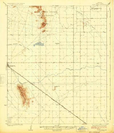 United States Geological Survey Signal Peak, AZ (1924, 62500-Scale) digital map