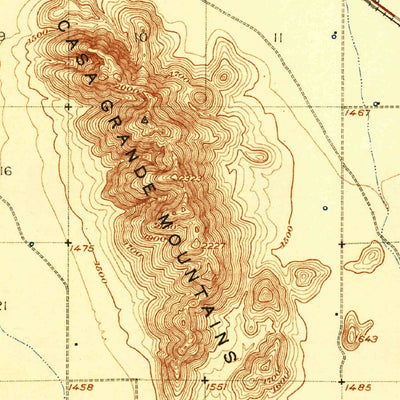 United States Geological Survey Signal Peak, AZ (1924, 62500-Scale) digital map