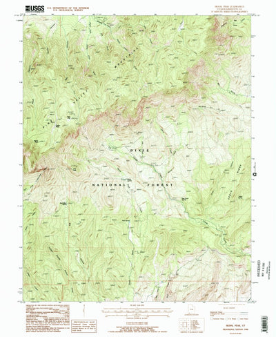 United States Geological Survey Signal Peak, UT (1986, 24000-Scale) digital map