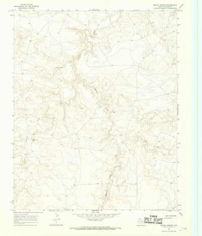United States Geological Survey Signal Spring, TX (1966, 24000-Scale) digital map