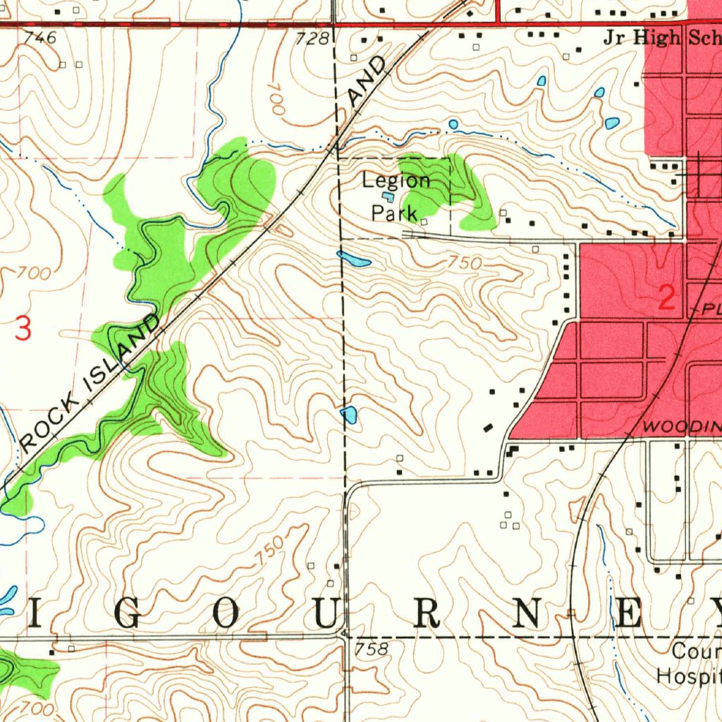 Sigourney, IA (1965, 24000Scale) Map by United States Geological