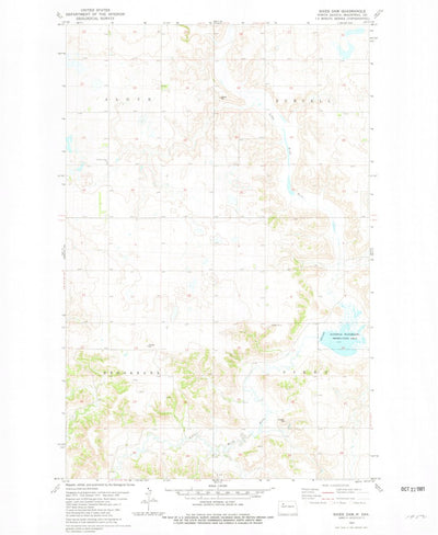 United States Geological Survey Sikes Dam, ND (1981, 24000-Scale) digital map