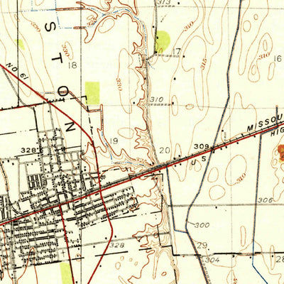 United States Geological Survey Sikeston, MO (1931, 62500-Scale) digital map