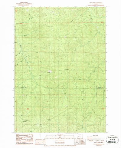 United States Geological Survey Silica Mountain, OR (1986, 24000-Scale) digital map