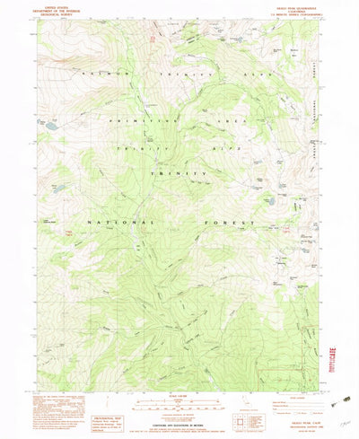 United States Geological Survey Siligo Peak, CA (1982, 24000-Scale) digital map
