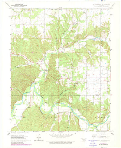 United States Geological Survey Siloam Springs NW, OK (1972, 24000-Scale) digital map