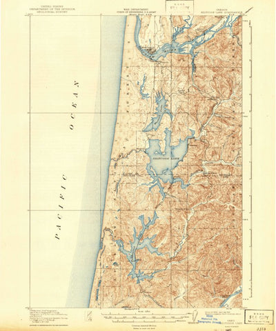 United States Geological Survey Siltcoos Lake, OR (1920, 62500-Scale) digital map