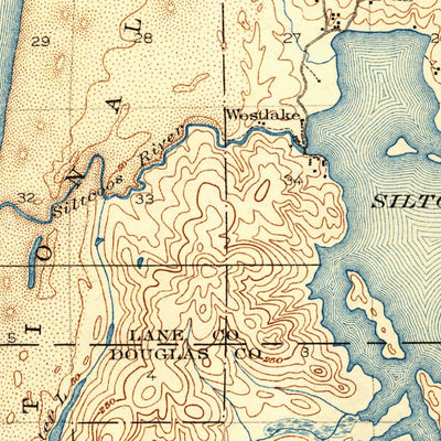 United States Geological Survey Siltcoos Lake, OR (1920, 62500-Scale) digital map
