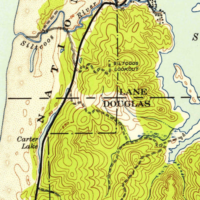 United States Geological Survey Siltcoos Lake, OR (1941, 62500-Scale) digital map