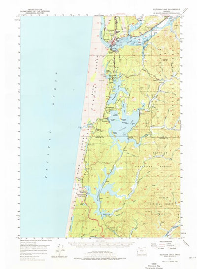 United States Geological Survey Siltcoos Lake, OR (1956, 62500-Scale) digital map