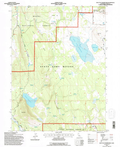 United States Geological Survey Silva Flat Reservoir, CA (1993, 24000-Scale) digital map