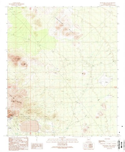 United States Geological Survey Silver Bell East, AZ (1989, 24000-Scale) digital map