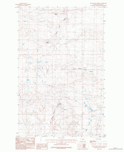 United States Geological Survey Silver Bow Spring, MT (1984, 24000-Scale) digital map