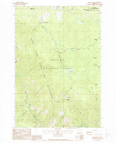 United States Geological Survey Silver Butte, OR (1988, 24000-Scale) digital map