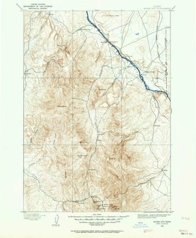 United States Geological Survey Silver City, ID (1892, 125000-Scale) digital map